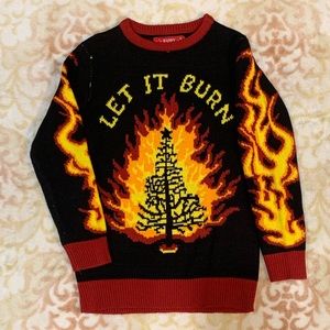 Knitted LET IT BURN Sweater